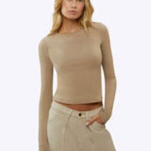 Cuts Clothing Tomboy Long Sleeve Dove Size Small